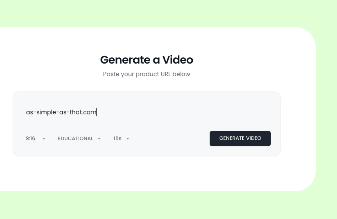 Paste a link, get a video
